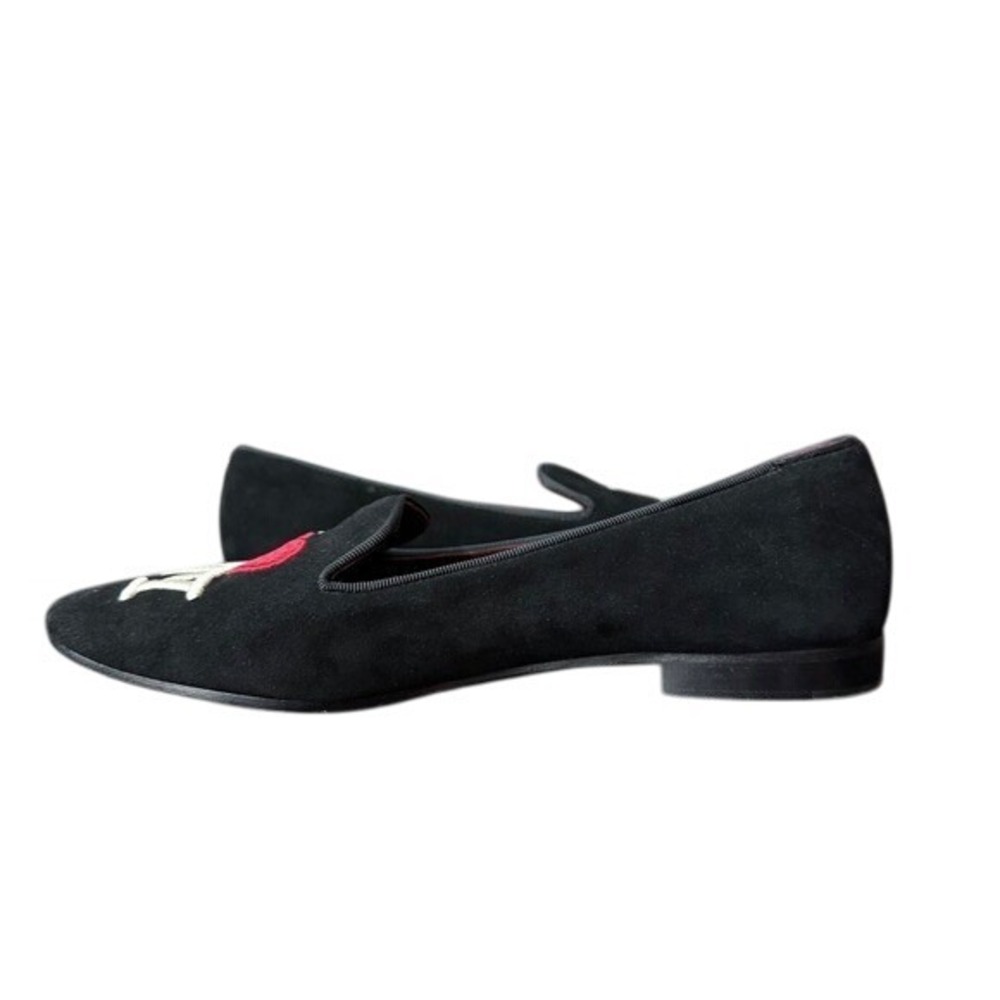 Kate Spade Lounge New York I Love NY Flats Black Suede Embroidered Size 8.5‎ - Picture 6 of 11